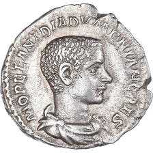 Coin, Diadumenian, Denarius, AD 217-218, Rome, AU(50-53), Silver, RIC:116a