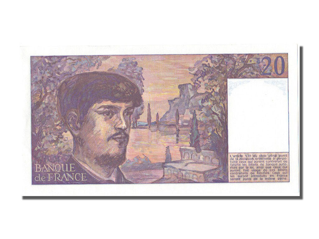 France, 20 Francs, 20 F 1980-1997 ''Debussy'', 1986, KM #151a, UNC(64), M,...