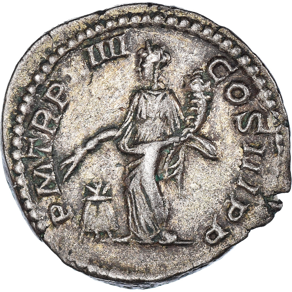 Moneta, Septimius Severus, Denarius, 206, Rome, AU(50-53), Srebro, RIC:200