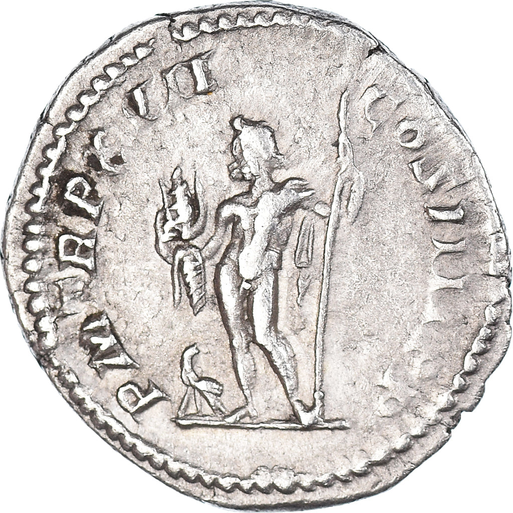 Coin, Caracalla, Denarius, 214, Rome, EF(40-45), Silver, RIC:240