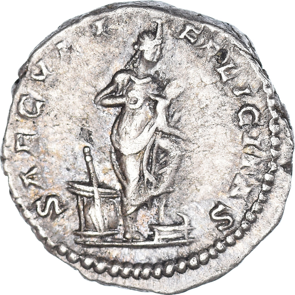 Coin, Julia Domna, Denarius, 196-211, Rome, AU(50-53), Silver, RIC:577