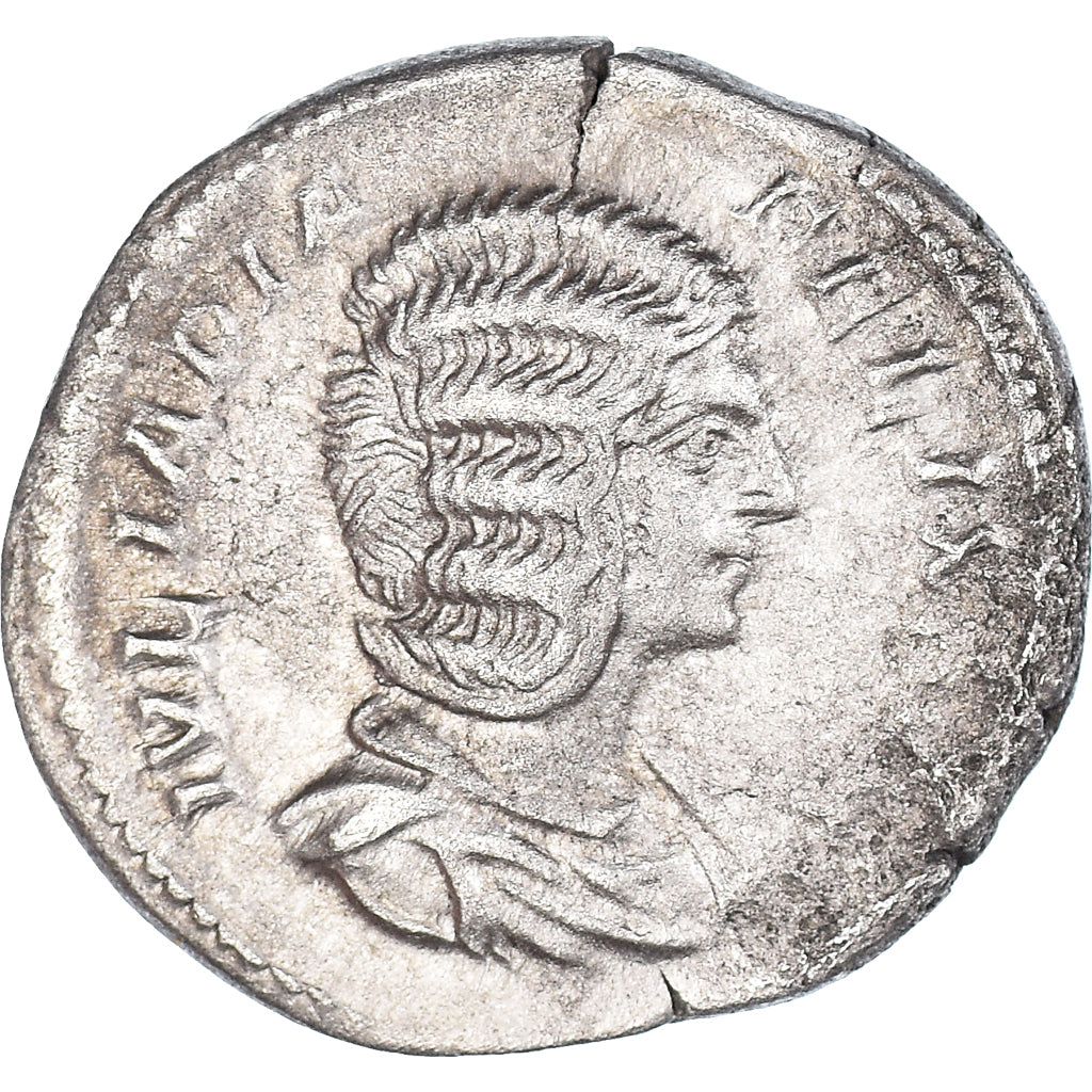 Moneta, Julia Domna, Denarius, 211-217, Rome, AU(50-53), Srebro, RIC:390