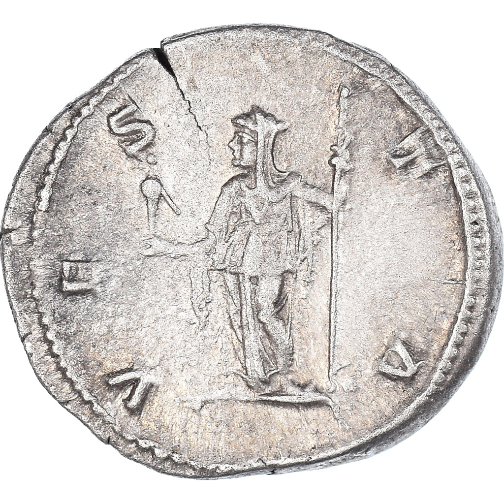 Moneta, Julia Domna, Denarius, 211-217, Rome, AU(50-53), Srebro, RIC:390