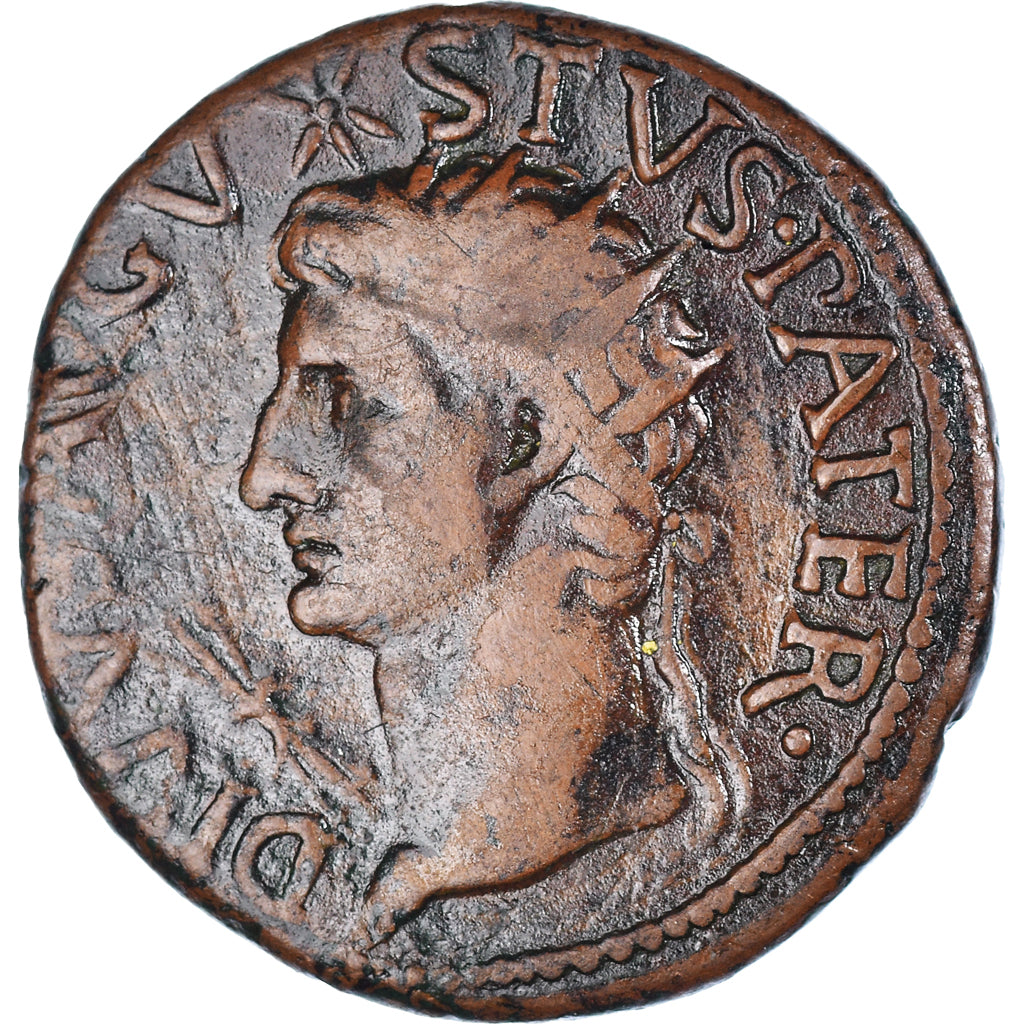 Moneta, Divus Augustus, Dupondius, 15-16 AD, Rome, MB+, Bronzo, RIC:72
