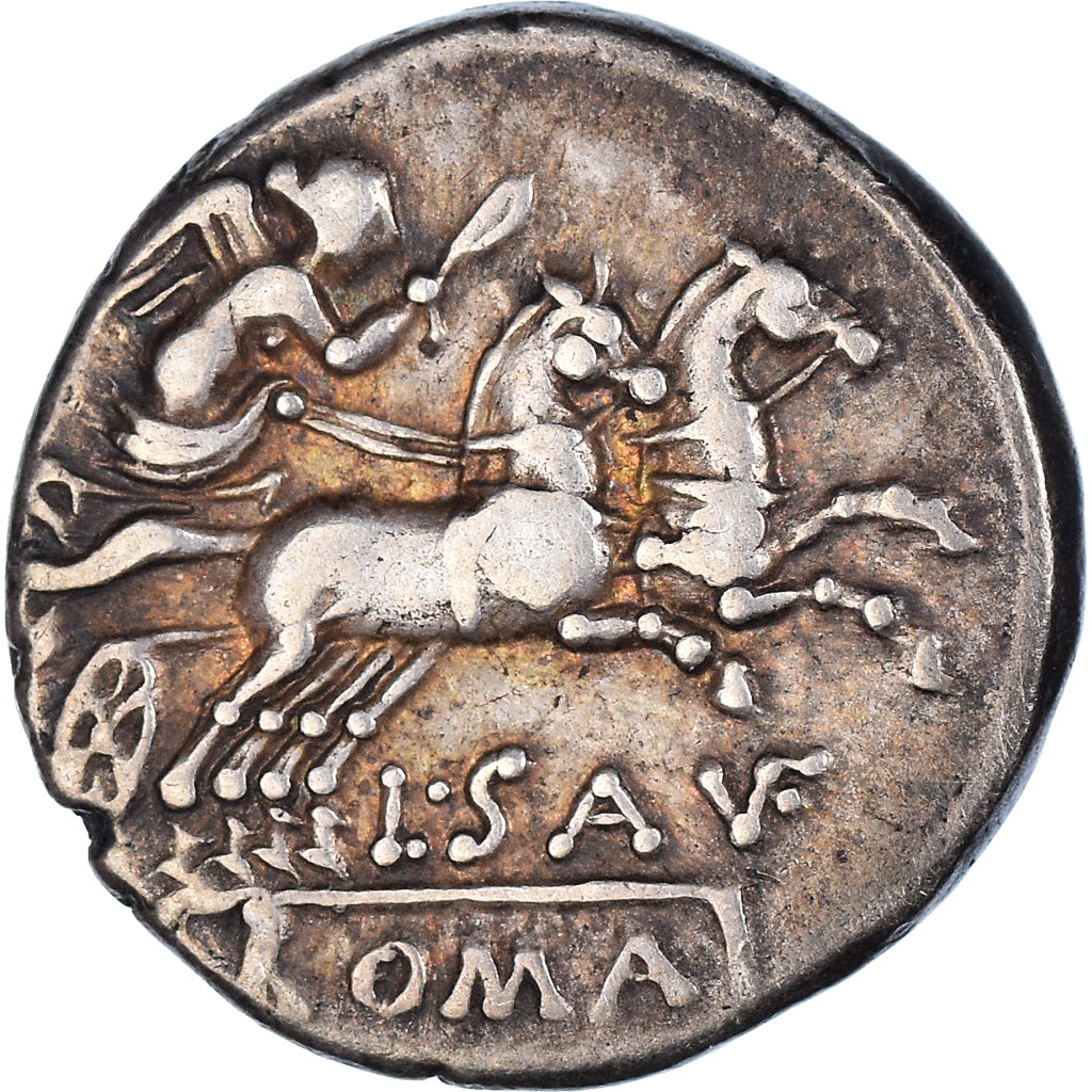 Coin, Saufeius, Denarius, 152 BC, Rome, AU(50-53), Silver, Crawford:204/1