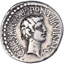 Munten, Mark Antony & Octavian, Denarius, 41 BC, Traveling Mint, ZF, Zilver