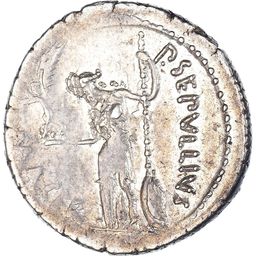 Coin, Julius Caesar, Denarius, 44 BC, Rome, AU(50-53), Silver, Crawford:480/13