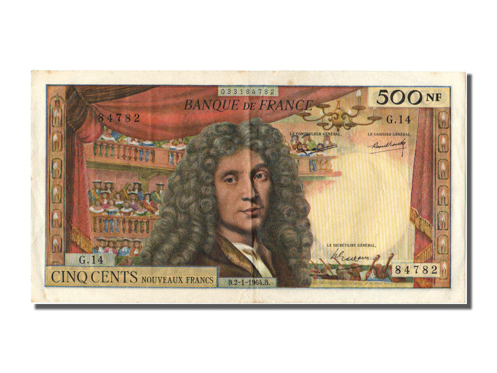 Billet, France, 500 Nouveaux Francs, 500 NF 1959-1966 ''Molière'', 1964