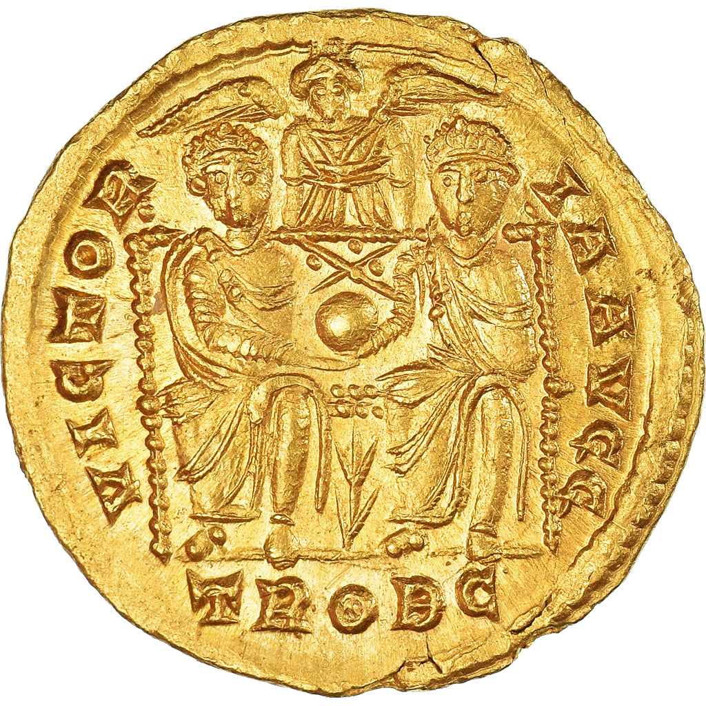 Moneta, Valens, Solidus, 367-375, Trier, MS(63), Złoto, RIC:17e, Depeyrot:45/1