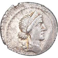 Moeda, Julius Caesar, Denarius, 46-45 BC, Traveling Mint, MS(60-62), Prata