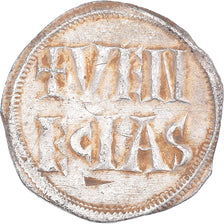 Moeda, França, Louis le Pieux, Denarius, 819-822, Venice, AU(50-53), Prata