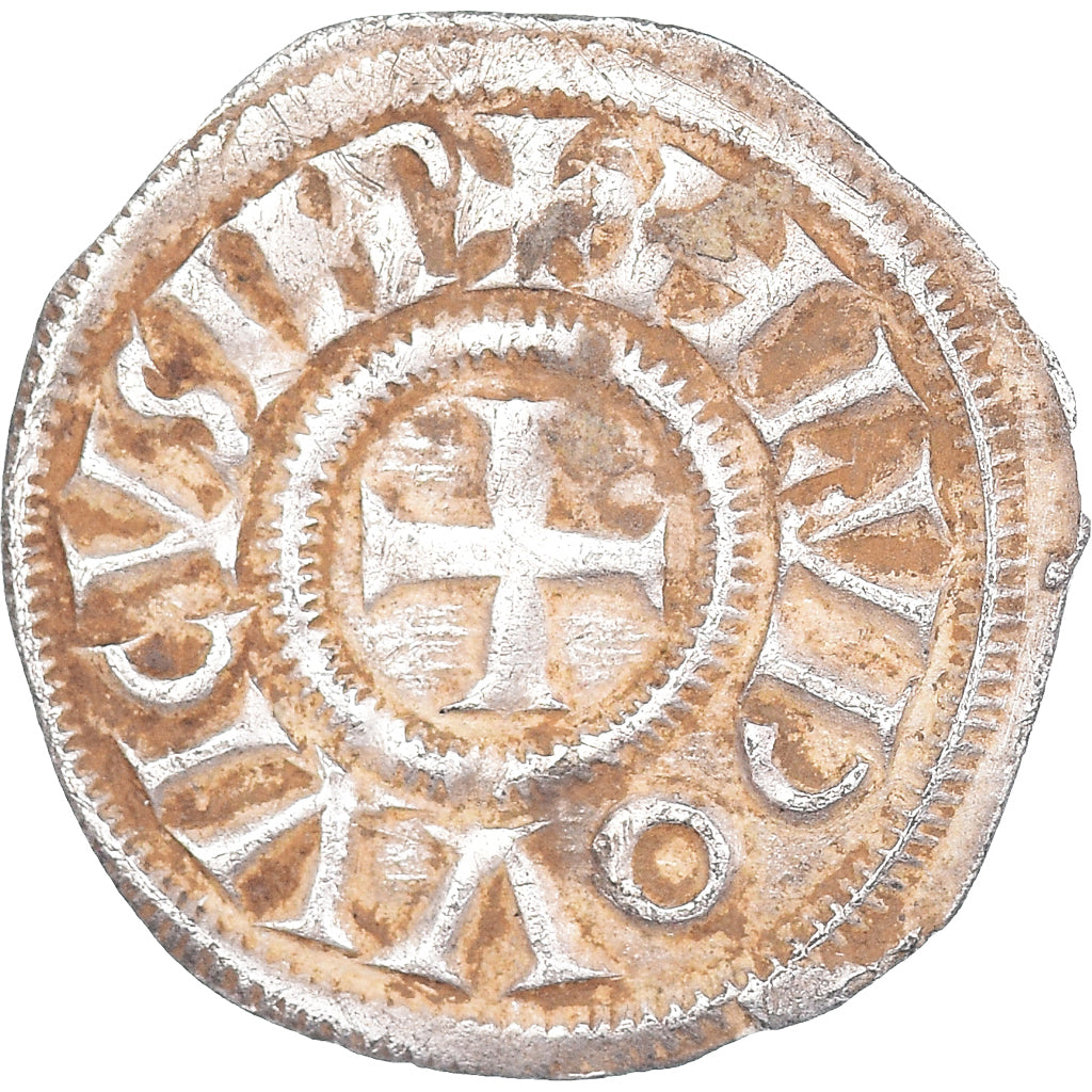 Moneta, Francia, Louis le Pieux, Denarius, 819-822, Venice, BB+, Argento