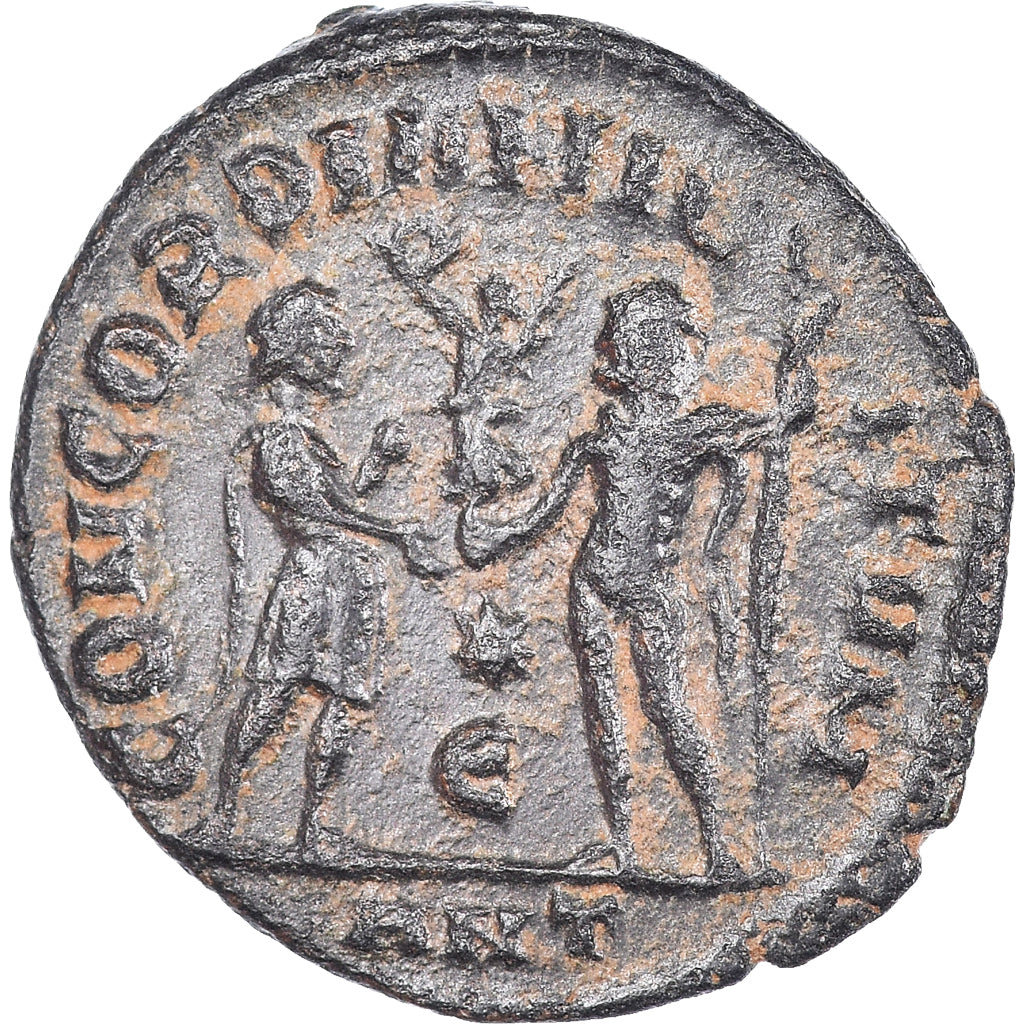 Coin, Maximianus, Fraction Æ, 296, Antioch, EF(40-45), Bronze, RIC:60b