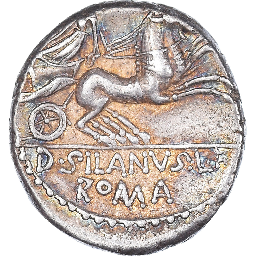 Coin, Junia, Denarius, 91 BC, Rome, AU(55-58), Silver, Crawford:337/3