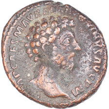 Coin, Marcus Aurelius, As, 162-163, Rome, EF(40-45), Bronze, RIC:847