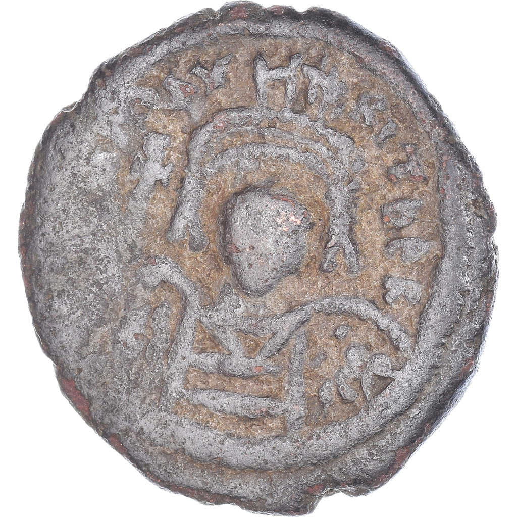 Coin, Maurice Tiberius, Half Follis, 599-600, Constantinople, VF(30-35), Copper