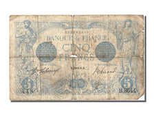 France, 5 Francs, 5 F 1912-1917 ''Bleu'', 1915, KM #70, 1915-11-05, F(12-15),...