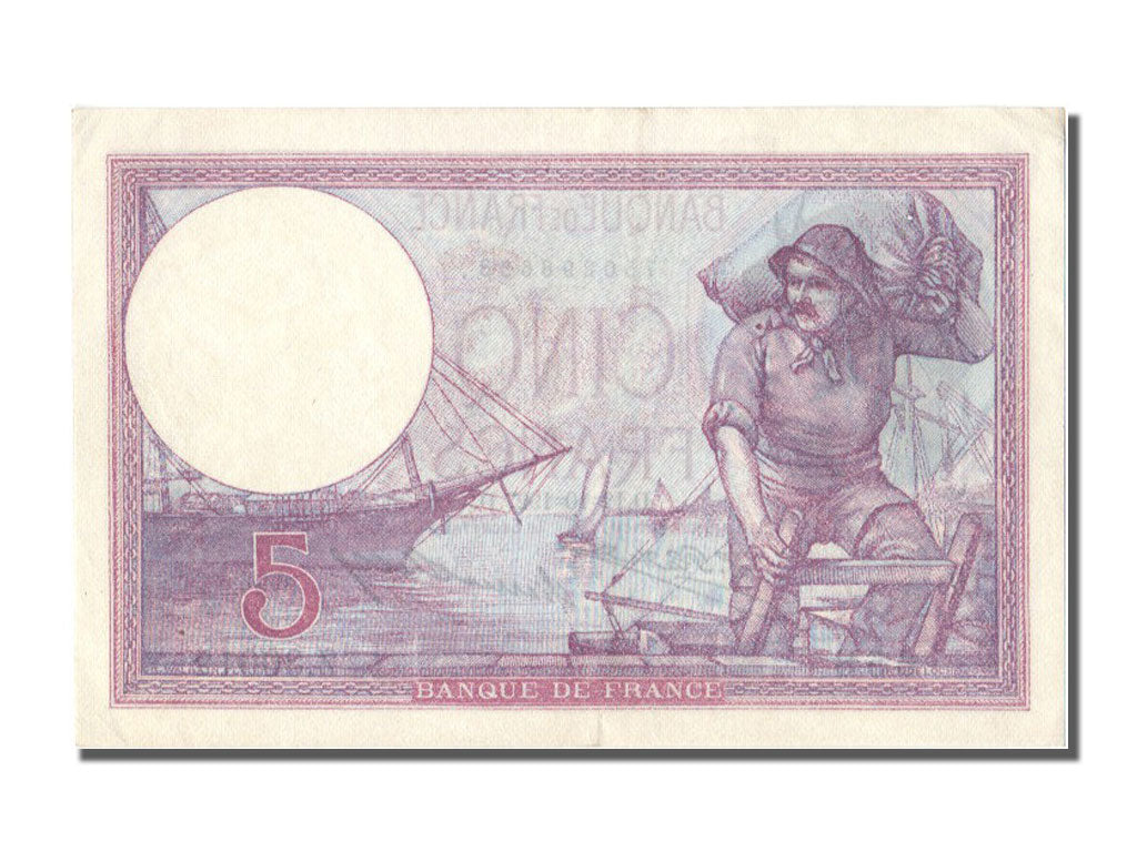 Banconote, Francia, 5 Francs, 5 F 1917-1940 ''Violet'', 1927, 1927-10-12, SPL-
