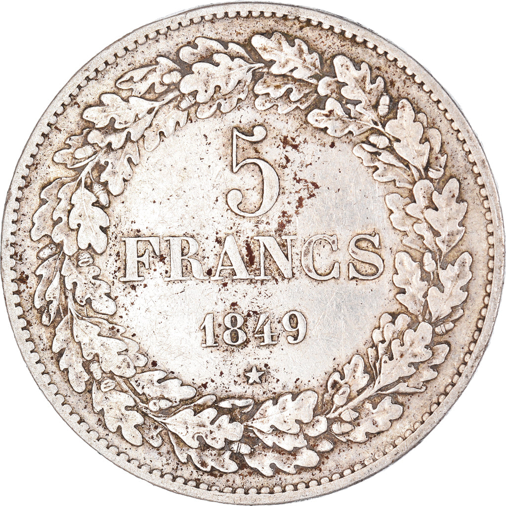 Coin, Belgium, Leopold I, 5 Francs, 5 Frank, 1849, EF(40-45), Silver, KM:3.2