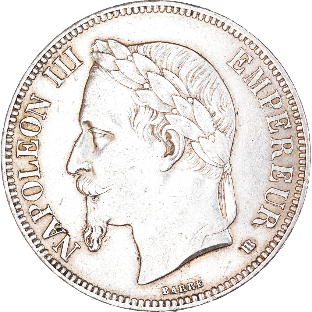 Coin, France, Napoleon III, 5 Francs, 1868, Strasbourg, EF(40-45), Silver