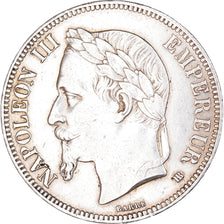 Coin, France, Napoleon III, 5 Francs, 1868, Strasbourg, EF(40-45), Silver