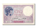 Banknot, Francja, 5 Francs, Violet, 1927, 1927-10-12, AU(55-58), Fayette:3.11