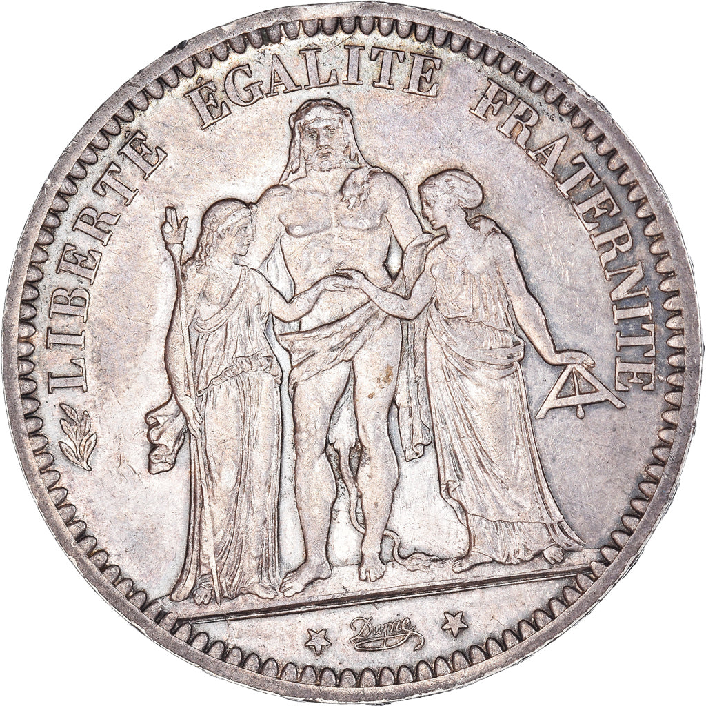 Moneda, Francia, Hercule, 5 Francs, 1873, Paris, MBC+, Plata, KM:820.1