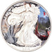 Coin, United States, Silver Eagle, Dollar, 2016, Philadelphia, Colourized