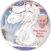 Coin, United States, Silver Eagle, Dollar, 2015, Philadelphia, Colourized