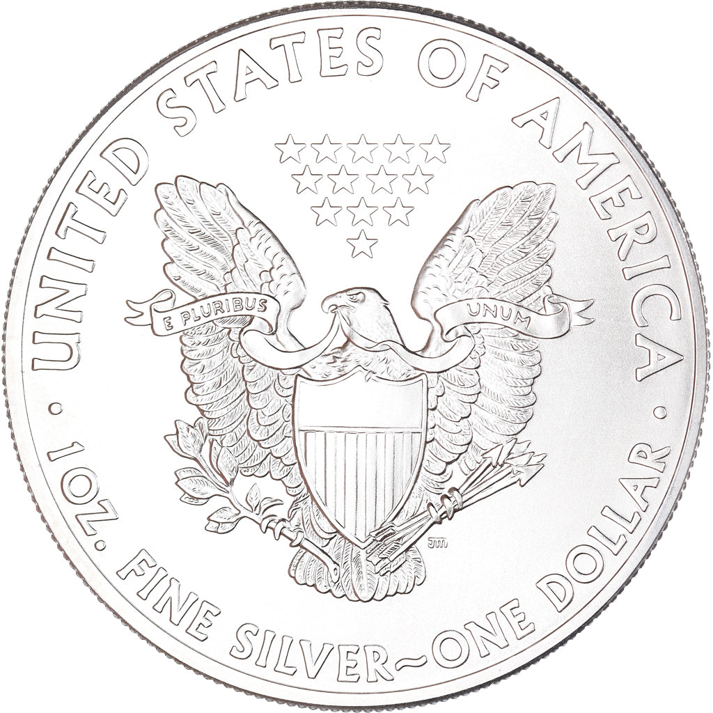 Coin, United States, Silver Eagle, Dollar, 2015, Philadelphia, Colourized