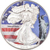Coin, United States, Silver Eagle, Dollar, 2014, Philadelphia, Colourized