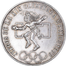 Coin, Mexico, 25 Pesos, 1968, AU(50-53), Silver, KM:479.1