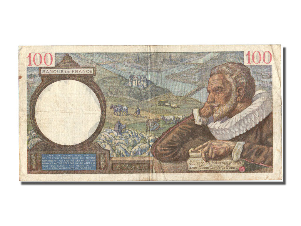 France, 100 Francs, 100 F 1939-1942 ''Sully'', 1939, KM #94, 1939-12-07,...