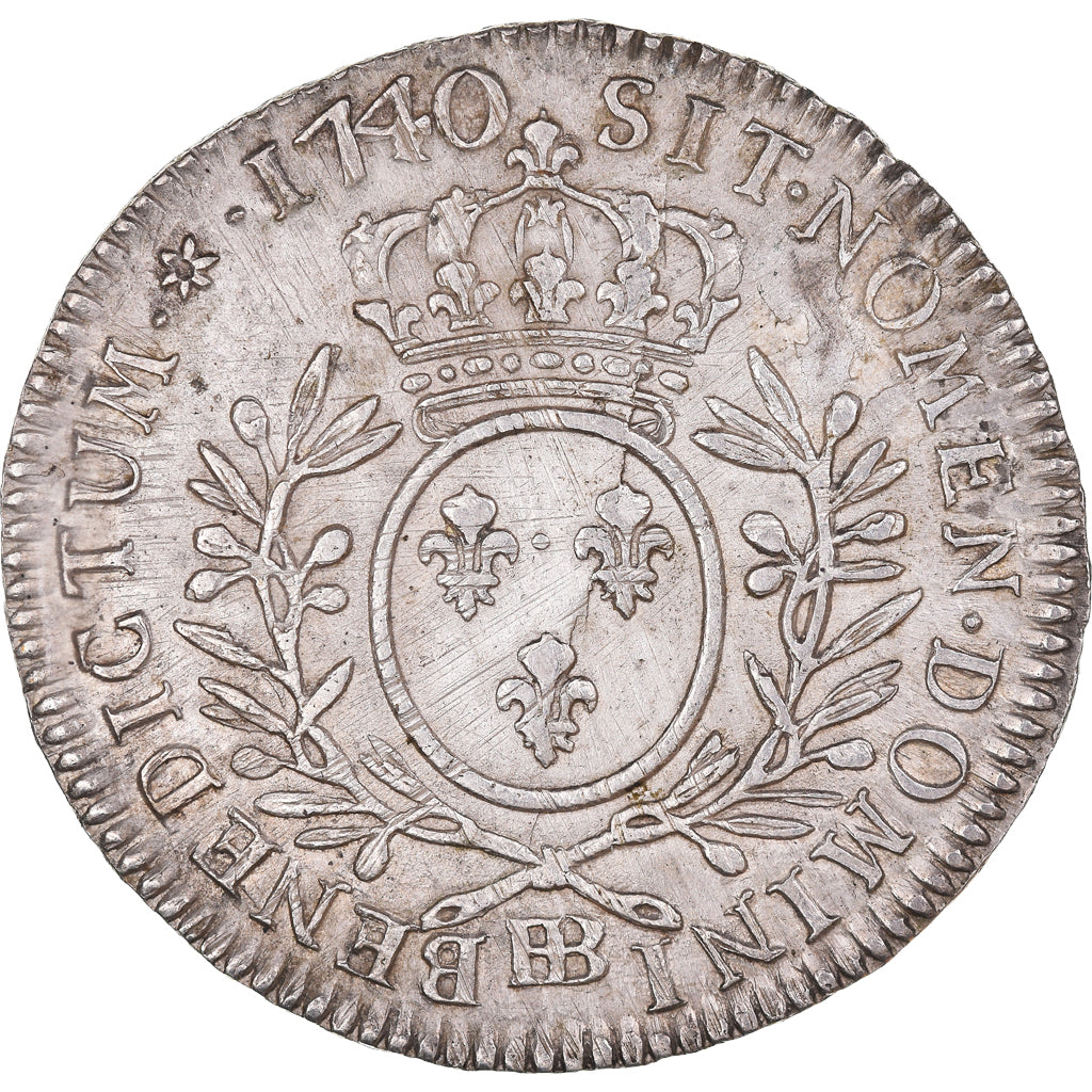 Moneta, Francja, Louis XIV, 1/2 Ecu aux branches d'olivier, 1740, Strasbourg