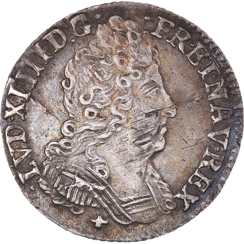Moneta, Francia, Louis XIV, 1/10 Écu aux 3 couronnes, 1710, Nantes, BB