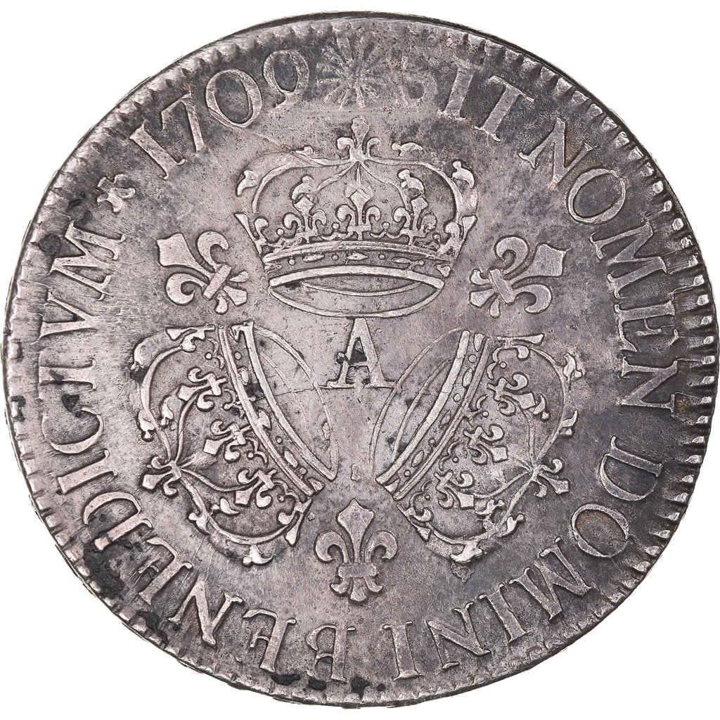 Monnaie, France, Louis XIV, Ecu aux 3 couronnes, 1709, Paris, TTB, Argent