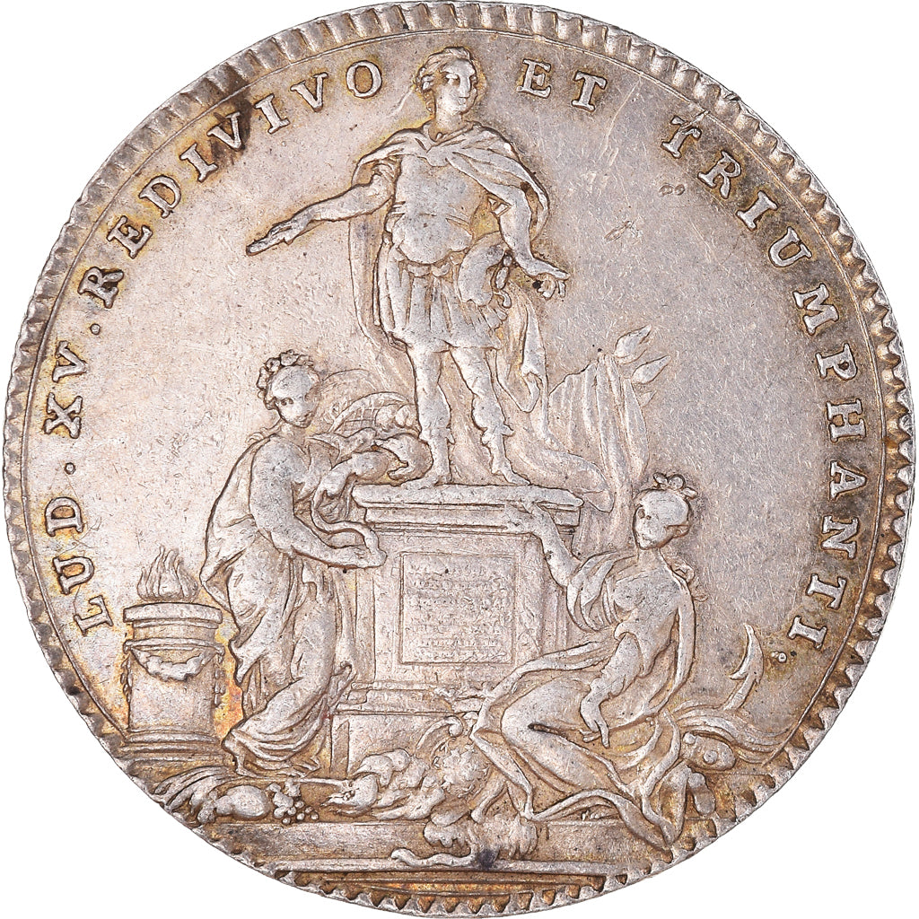 France, Token, États de Bretagne, États de Rennes, 1754, AU(50-53), Silver