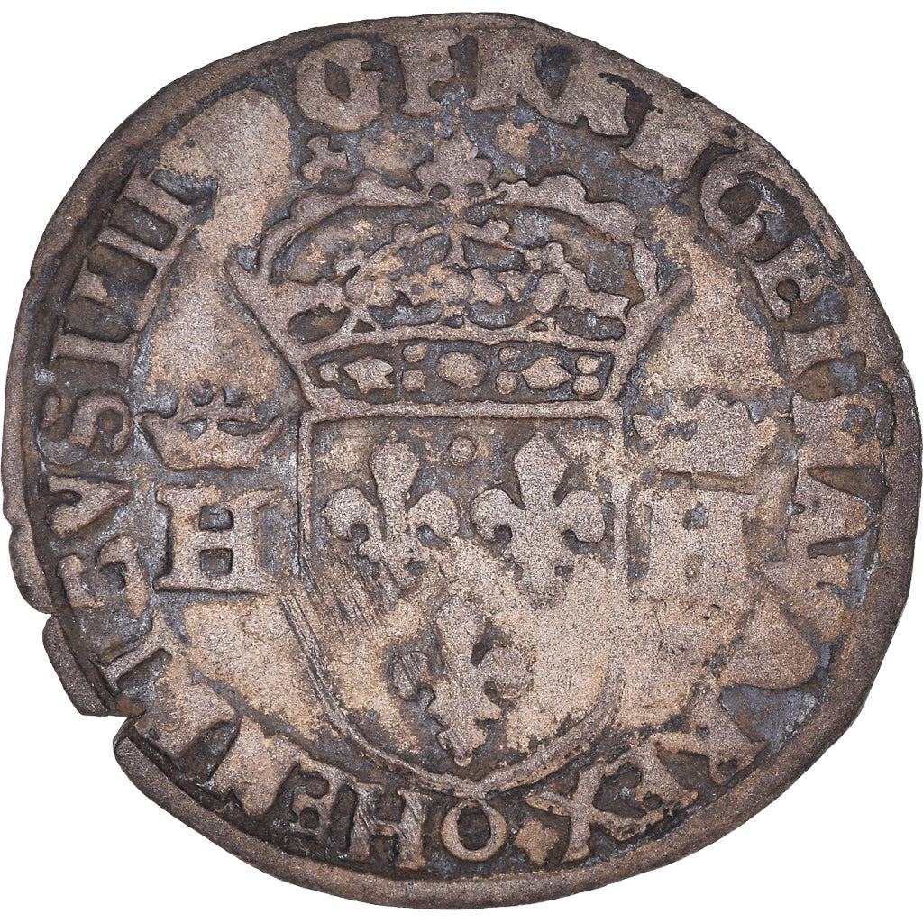 Moneta, Francia, Henri IV, Douzain, 1592, Clermont-Ferrand, Very rare, BB