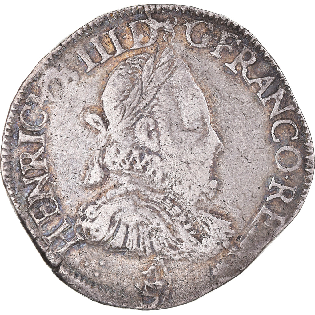 Coin, France, Henri III, Teston, 1575, Bordeaux, VF(30-35), Silver, Sombart:4646