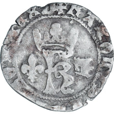 Münze, Frankreich, Charles VIII, Karolus du Dauphiné, Cremieu, S, Billon