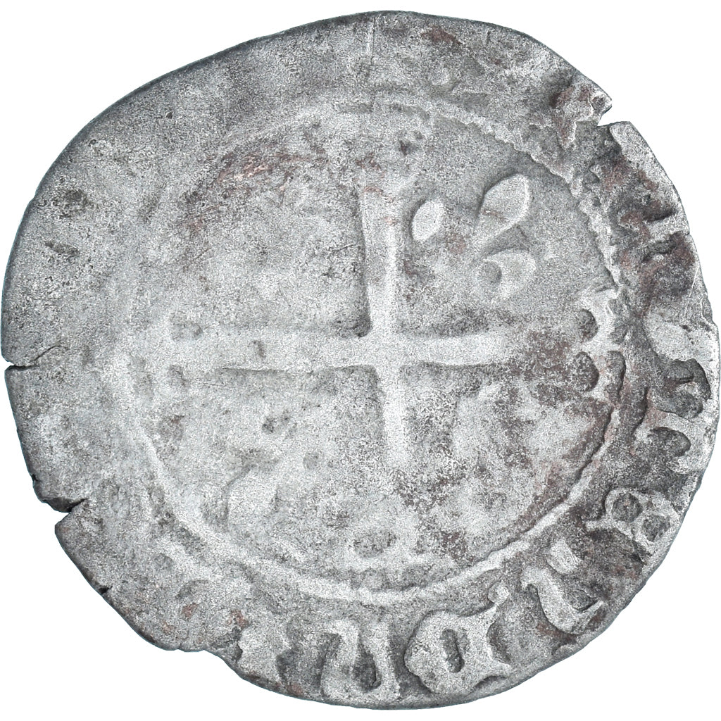 Münze, Frankreich, Charles VIII, Karolus du Dauphiné, Cremieu, S, Billon