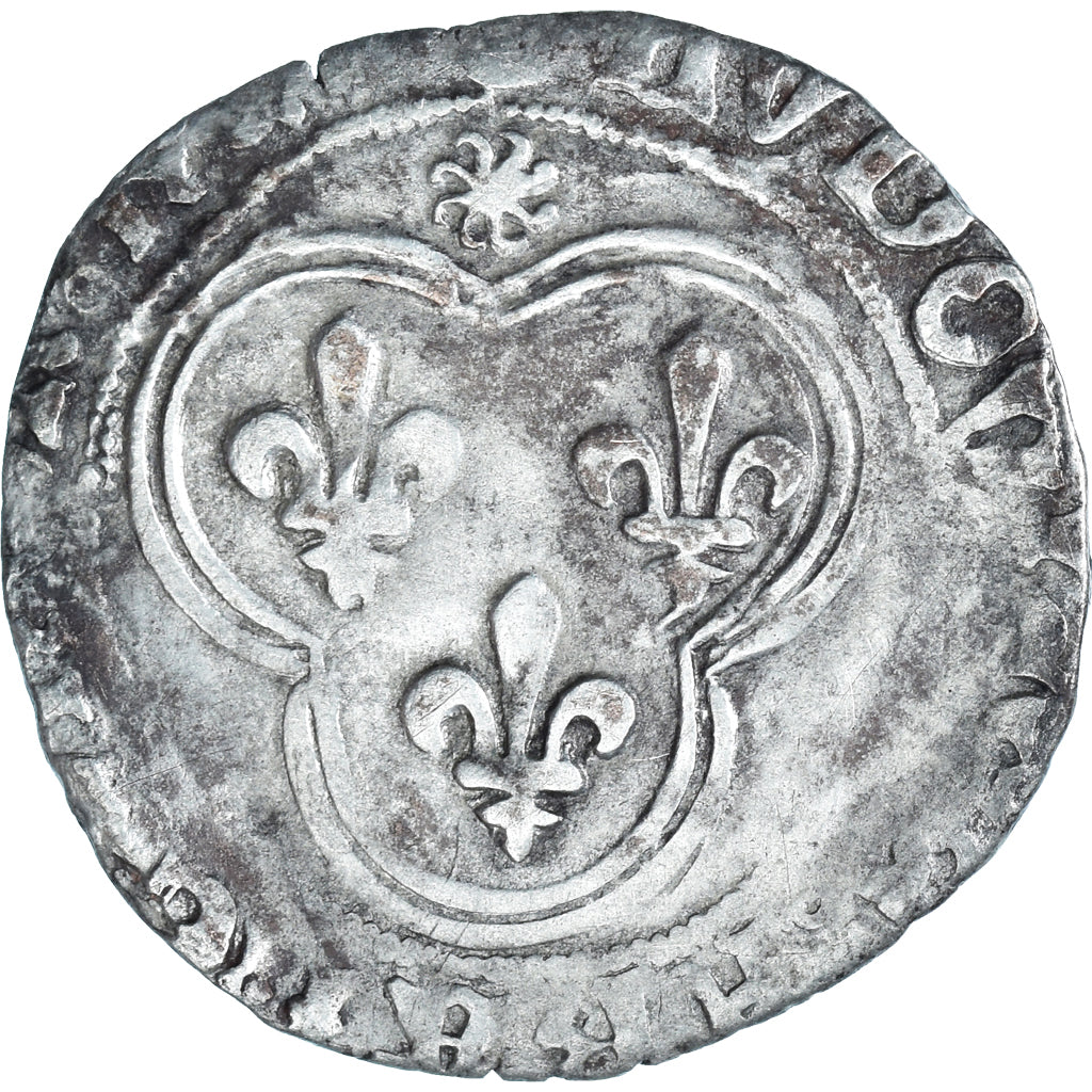 Coin, France, Louis XI, Blanc au Soleil, Bordeaux, VF(30-35), Billon