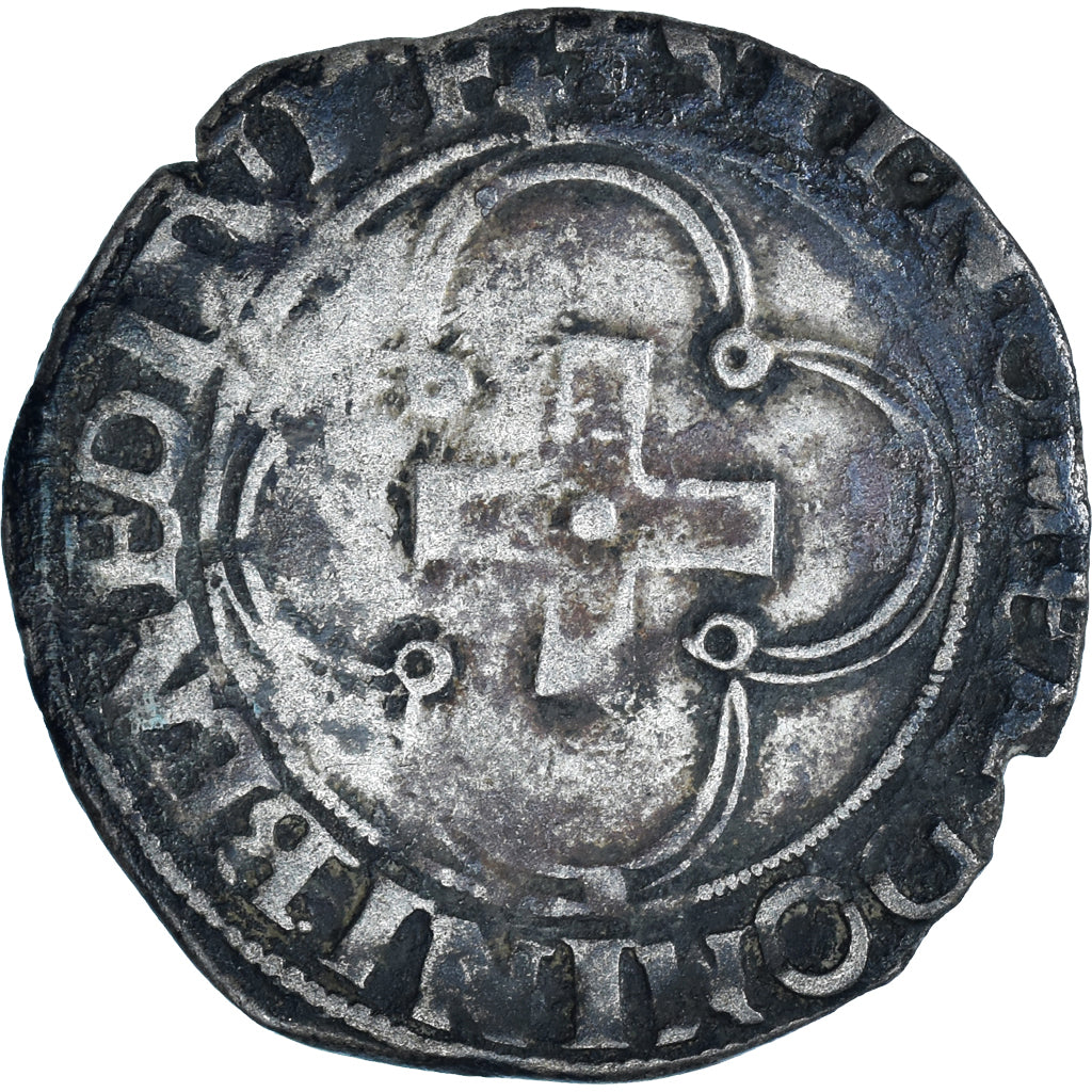 Coin, France, François Ier, Douzain à la croisette, Lyon, VF(30-35), Billon