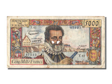 Francia, 5000 Francs, 5 000 F 1957-1958 ''Henri IV'', 1958, 1958-01-02, B+, F...