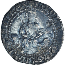 Moneda, Francia, Provence, Charles II d'Anjou, Carlin, Naples, BC+, Plata