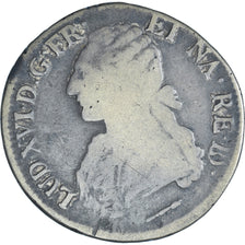 Moeda, França, Louis XVI, Écu de Béarn aux branches d'olivier, 1785, Pau