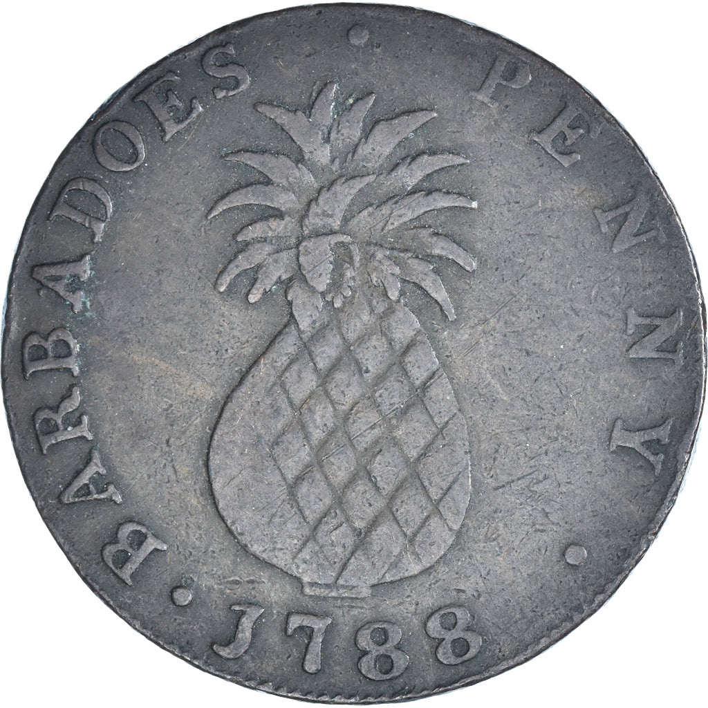 Moneta, Barbados, Penny, 1788, MB+, Rame, KM:Tn5