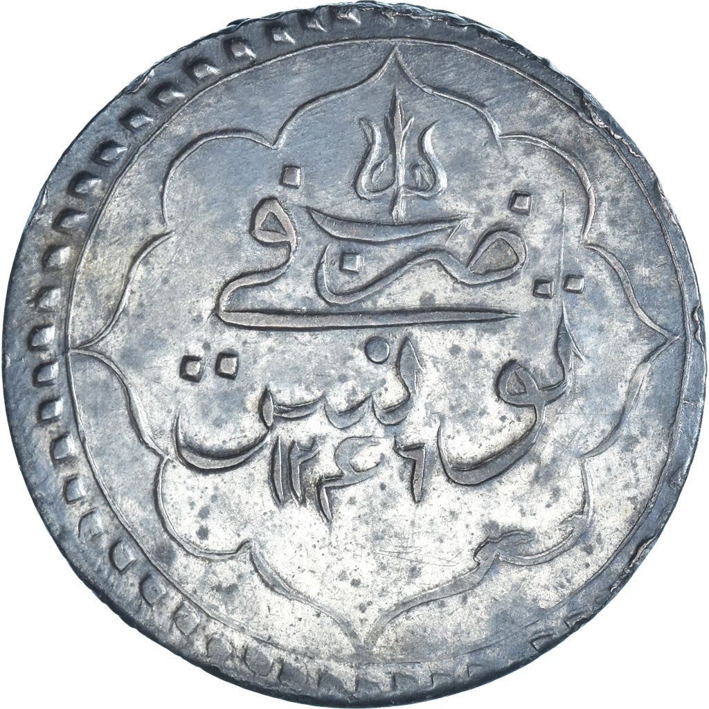 Moneta, Tunisia, TUNIS, Mahmud II, Piastre, 1826 / AH1242, BB+, Biglione, KM:90