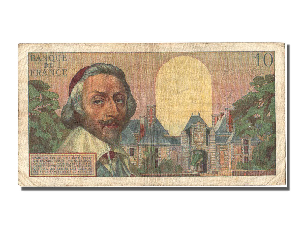 France, 10 Nouveaux Francs, 10 NF 1959-1963 ''Richelieu'', 1959, KM #142a,...