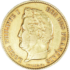 Moneta, Francja, Louis-Philippe, 40 Francs, 1834, Paris, EF(40-45), Złoto